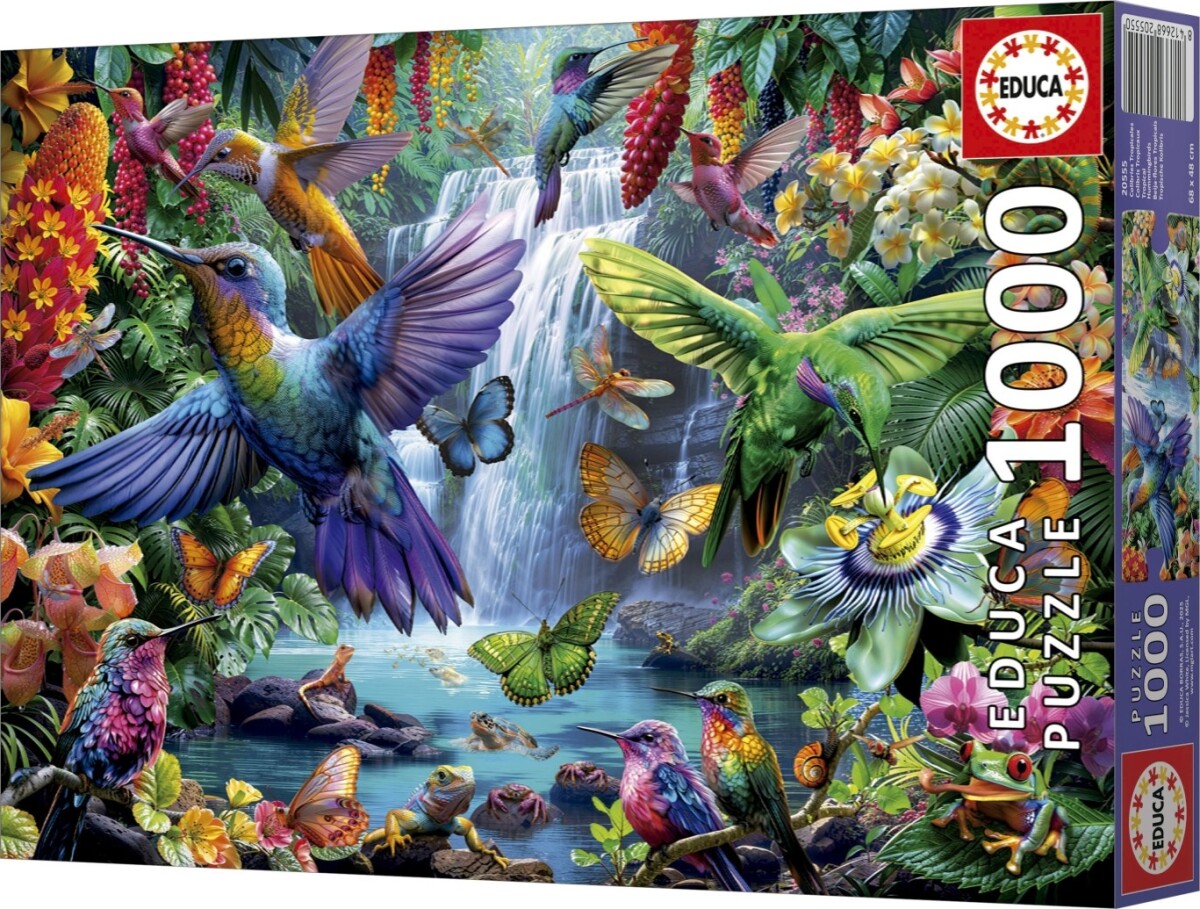 Educa - Tropical Hummingbirds Puzzle - 1000 - Fugle Puslespil