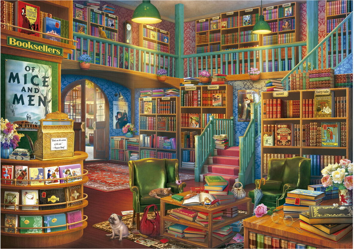 Educa - Wonderful Bookshop Puzzle - 1000 Brikker - Puslespil