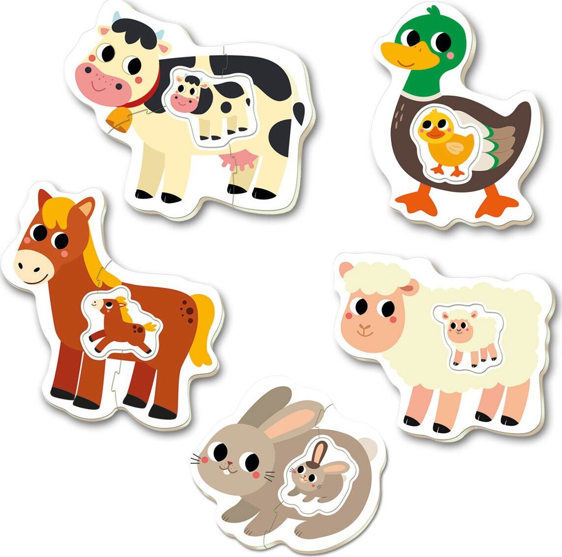 Educa - Bondegården Puslespil Med 5 Dyr