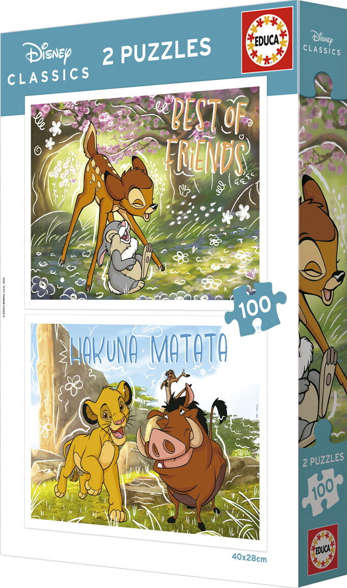 Educa - Disney Classics - 2 Puzzles - 2X100 Brikker