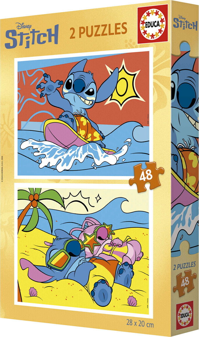 Educa - Disney Stitch - 2 Puzzles - 2X48 Brikker