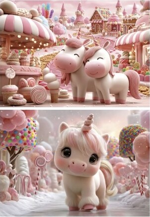 Educa - Sweet Unicorns Puzzles - 2X48 - Enhjørninge Puslespil