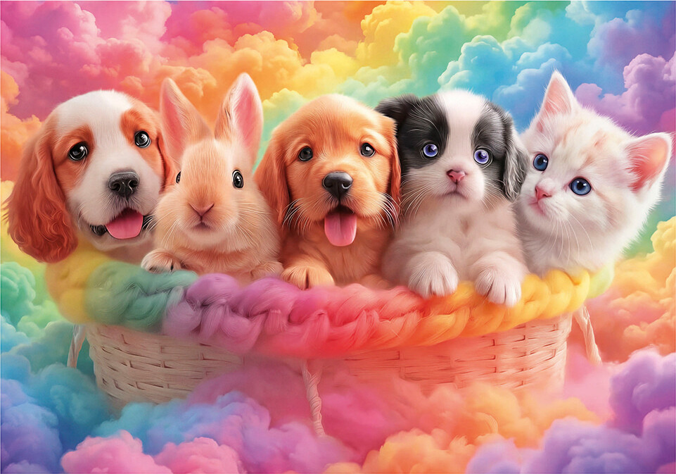 Educa - Basket Buddies Puzzle - 300 Brikker - Hunde Puslespil