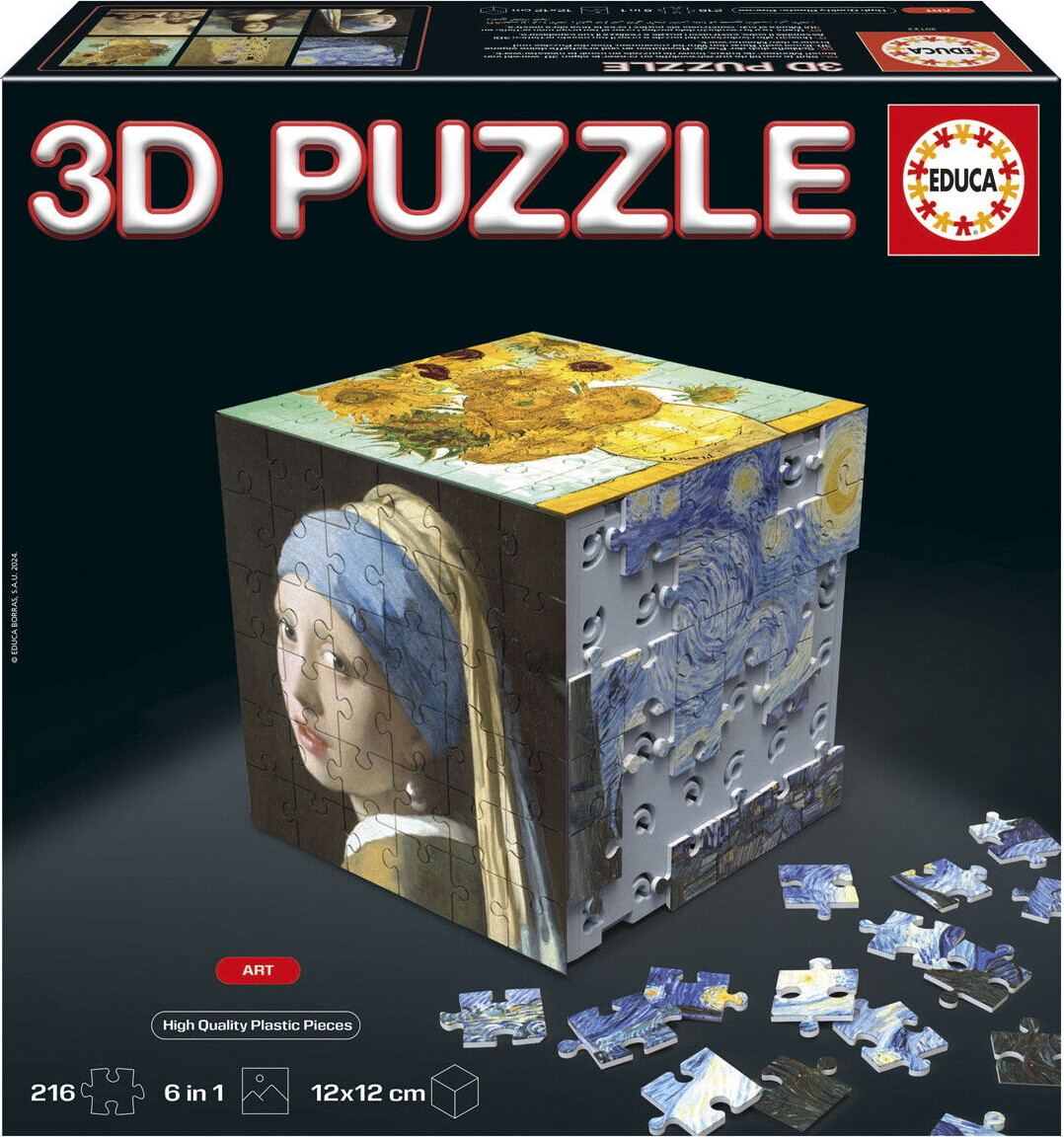 Educa - Cube Kunst 3D Puzzle - 216 Brikker