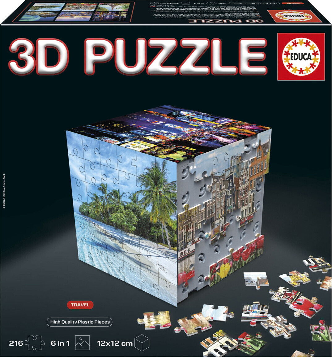 Educa - Cube Rejse 3D Puzzle - 216 Brikker