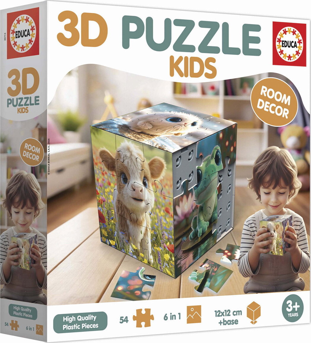Educa - 3D Puzzle Kids - Room Decor - Baby Animals