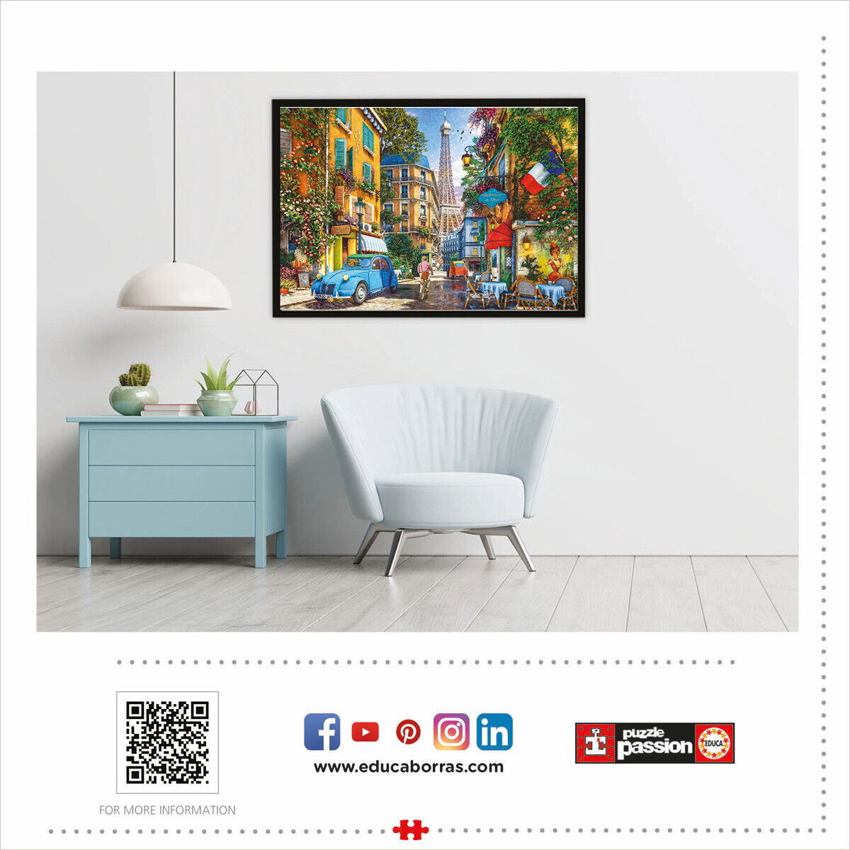 Educa - The Old Streets Of Paris Puzzle - 4000 Brikker - Puslespil
