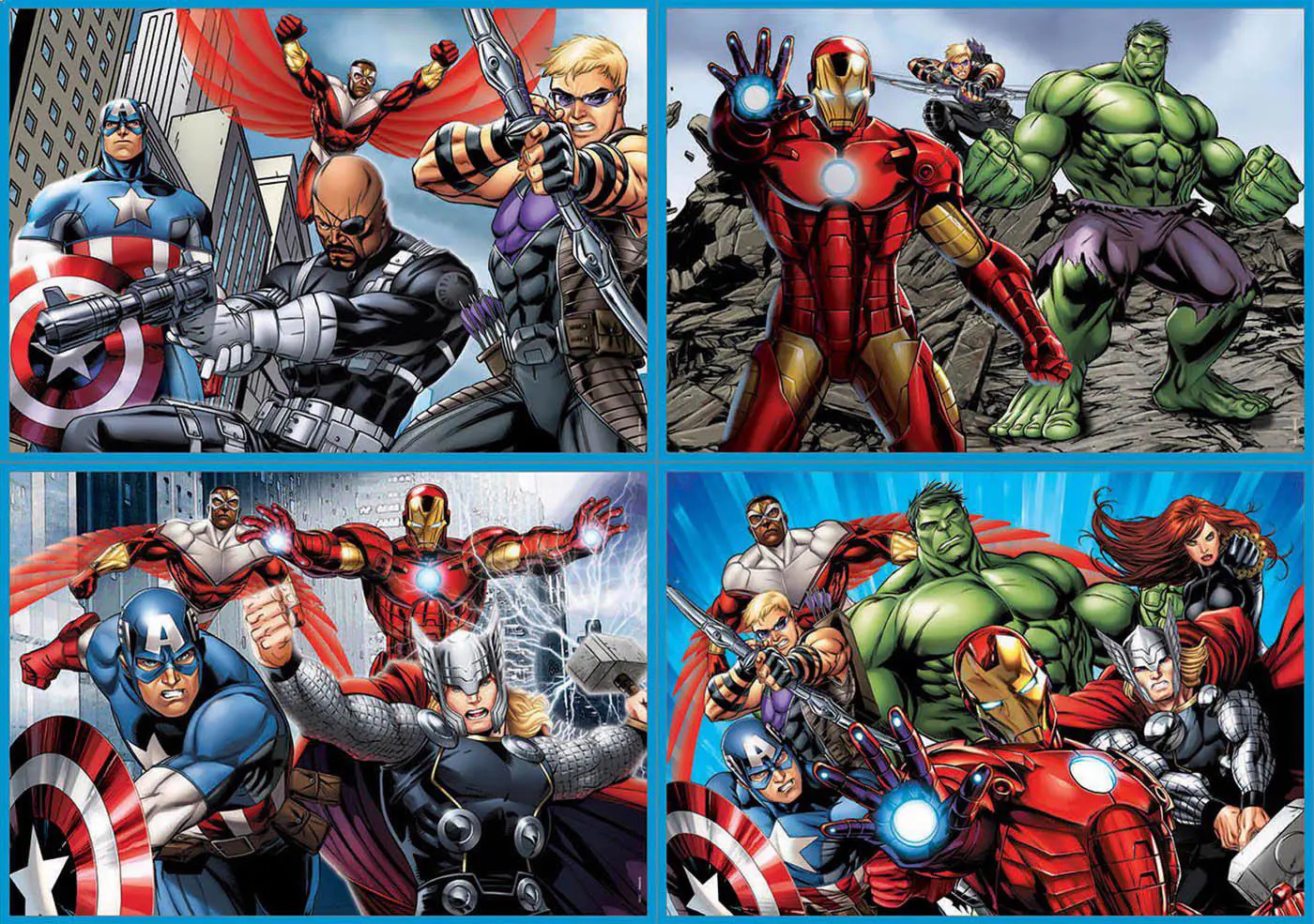 Educa - 4 Puslespil 50-80-100-150 Brikker - Avengers