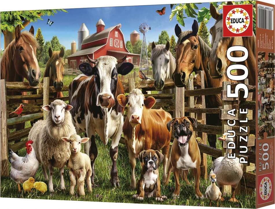 Educa - Farmyard Buddies Puzzle - 500 - Puslespil Med Dyr