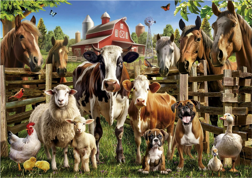 Educa - Farmyard Buddies Puzzle - 500 - Puslespil Med Dyr