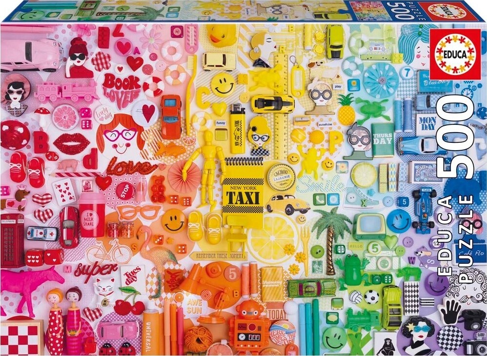 Educa - Colorful Collage Puzzle - 500 Brikker - Puslespil