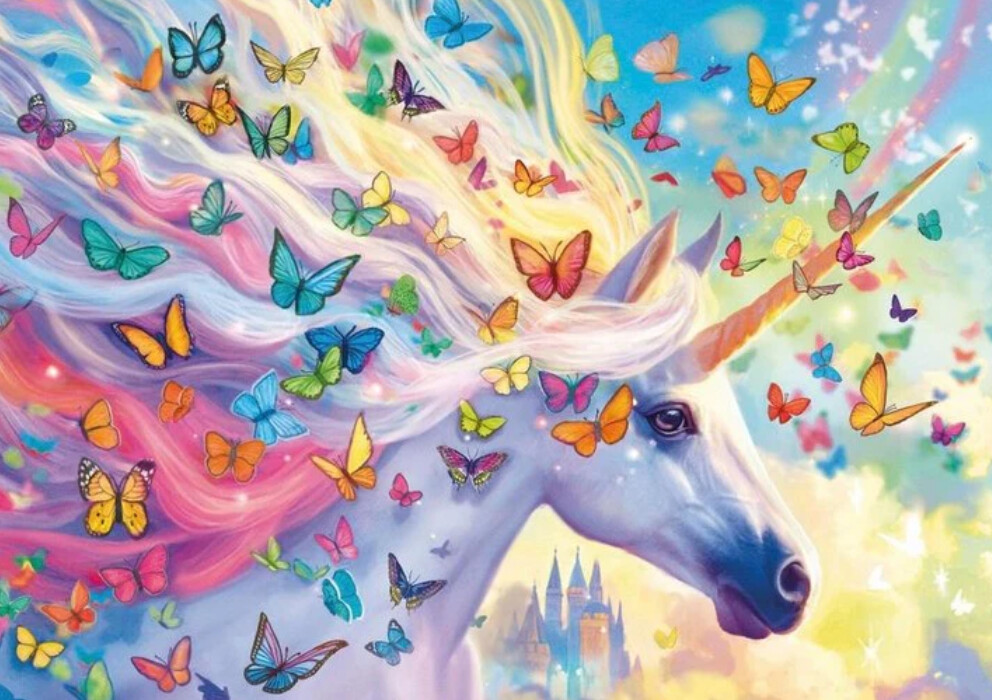 Educa - Rainbow Unicorn Puzzle - 500 - Enhjørning Puslespil