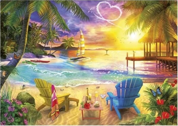 Educa - Love Beach Puzzle - 1000 Brikker - Puslespil