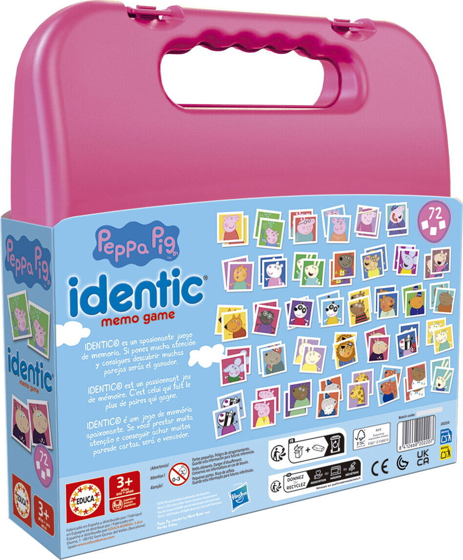 Educa - Peppa Pig Identic Memo Game - Huskespil Kuffert
