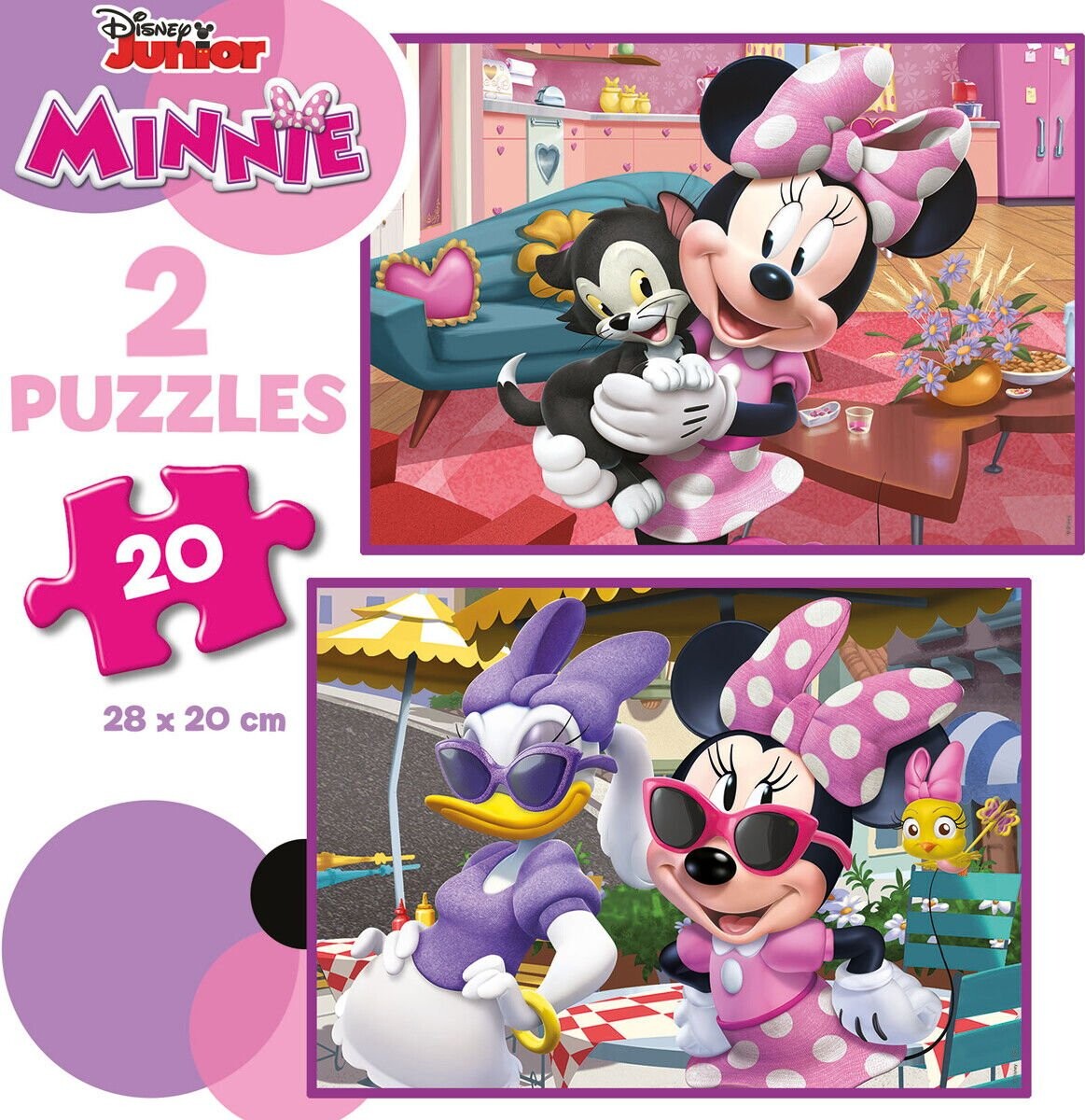 Educa - Puslespil Med 2X20 Brikker - Disney Junior - Minnie Mouse