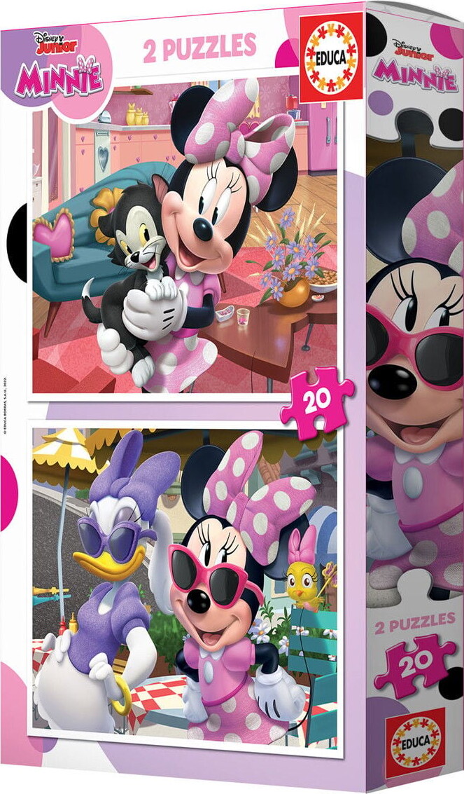 Educa - Puslespil Med 2X20 Brikker - Disney Junior - Minnie Mouse