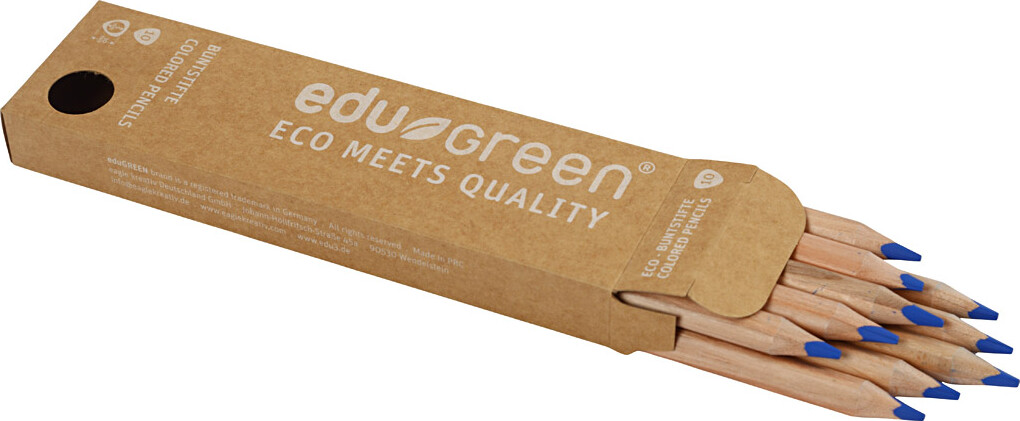 Edugreen Kraftige Farveblyanter - Mine 5 Mm - Blå - 10 Stk