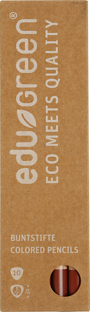Edugreen Kraftige Farveblyanter - Mine 5 Mm - Brun - 10 Stk