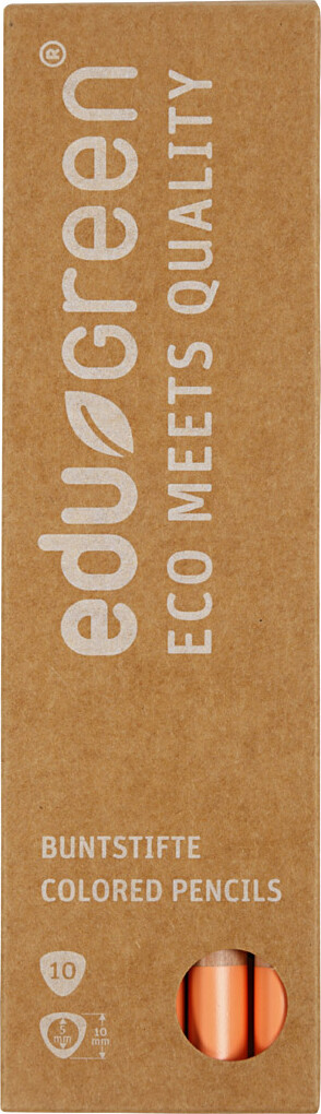 Edu3 Edugreen - Tykke Farveblyanter - Mine 5 Mm - Laksefarvet - 10 Stk