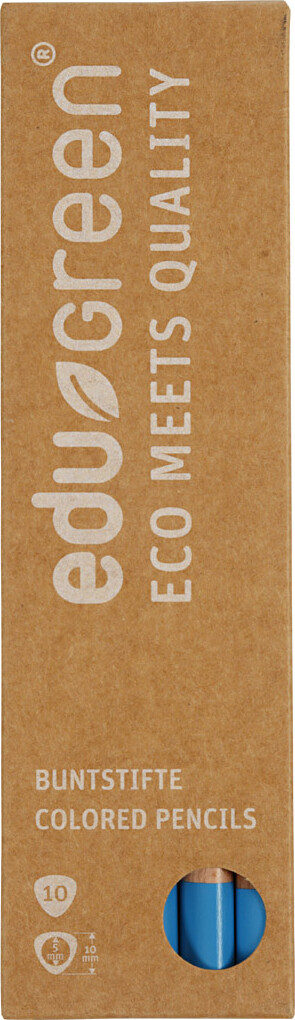 Edu3 Edugreen - Tykke Farveblyanter - Mine 5 Mm - Lyseblå - 10 Stk