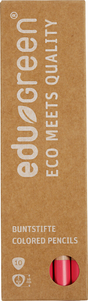 Edu3 Edugreen - Tykke Farveblyanter - Mine 5 Mm - Rosa - 10 Stk