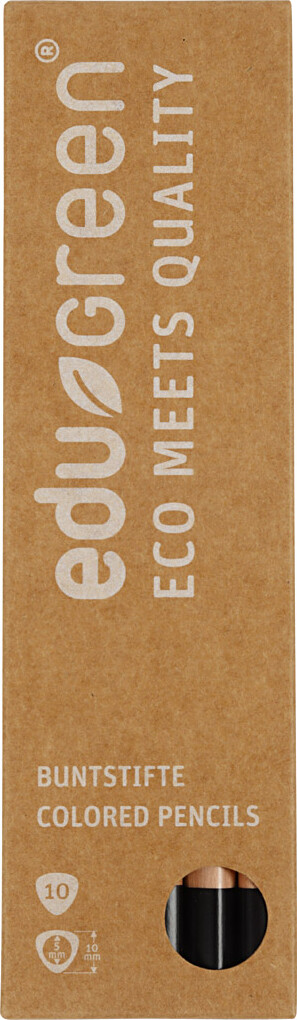 Edu3 Edugreen - Tykke Farveblyanter - Mine 5 Mm - Sort - 10 Stk