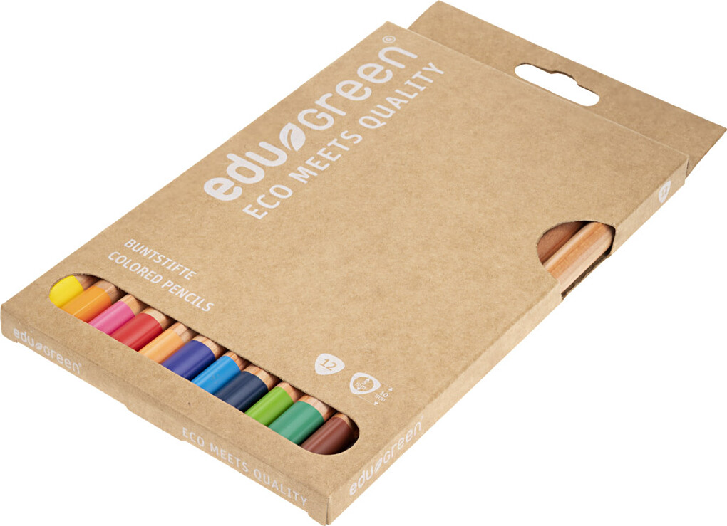 Edu3 Edugreen - Tykke Farveblyanter - Mine 5 Mm - Flere Farver - 12 Stk
