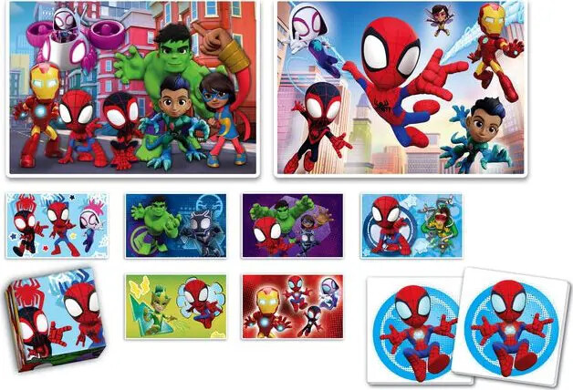 Spidey Puslespil Og Vendespil - Edukit 4-I-1 - Clementoni