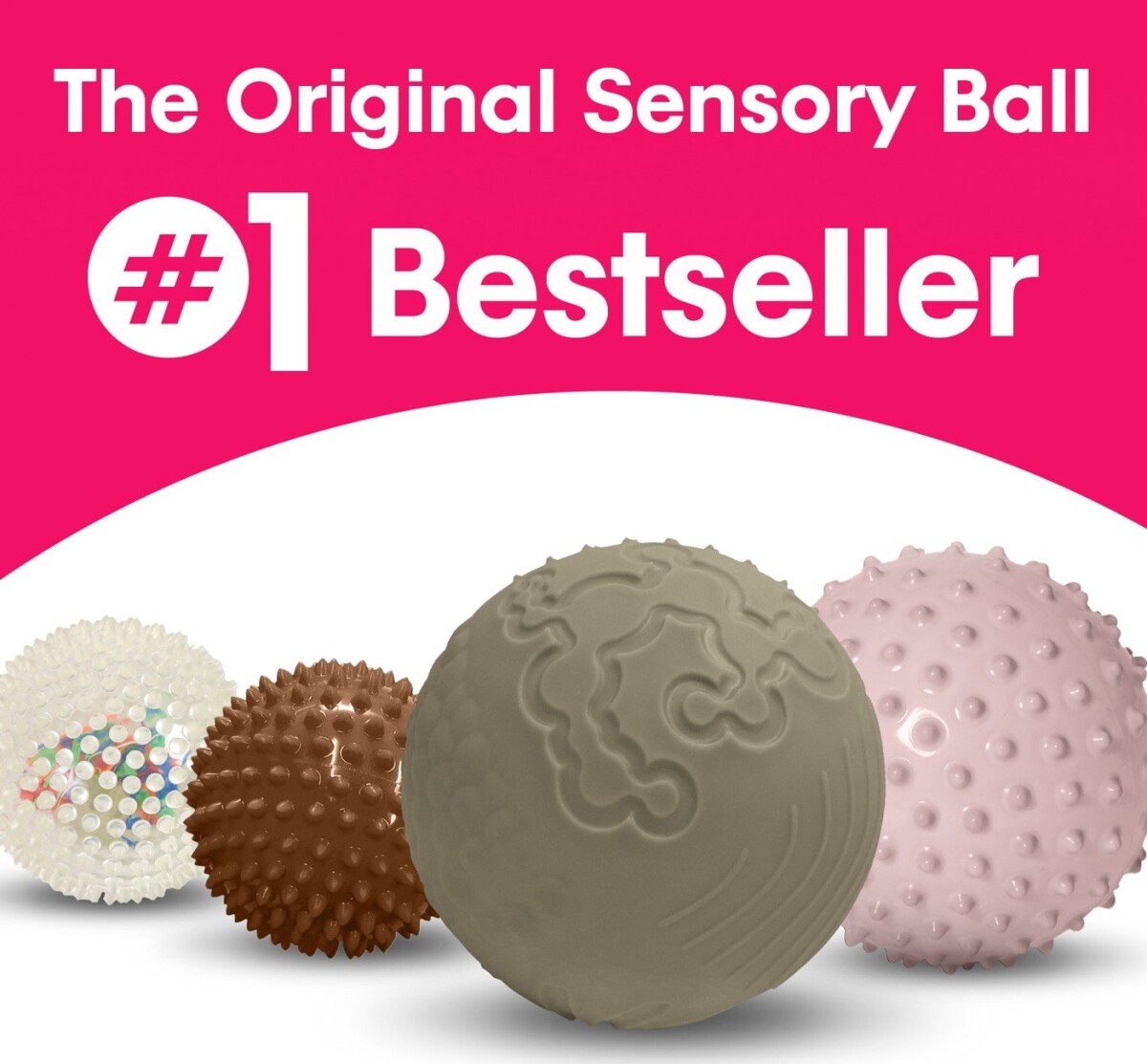 Edushape - Sanse-Føle-Hoppe Bold - Beigeoliven Med Struktur - Uden Luft