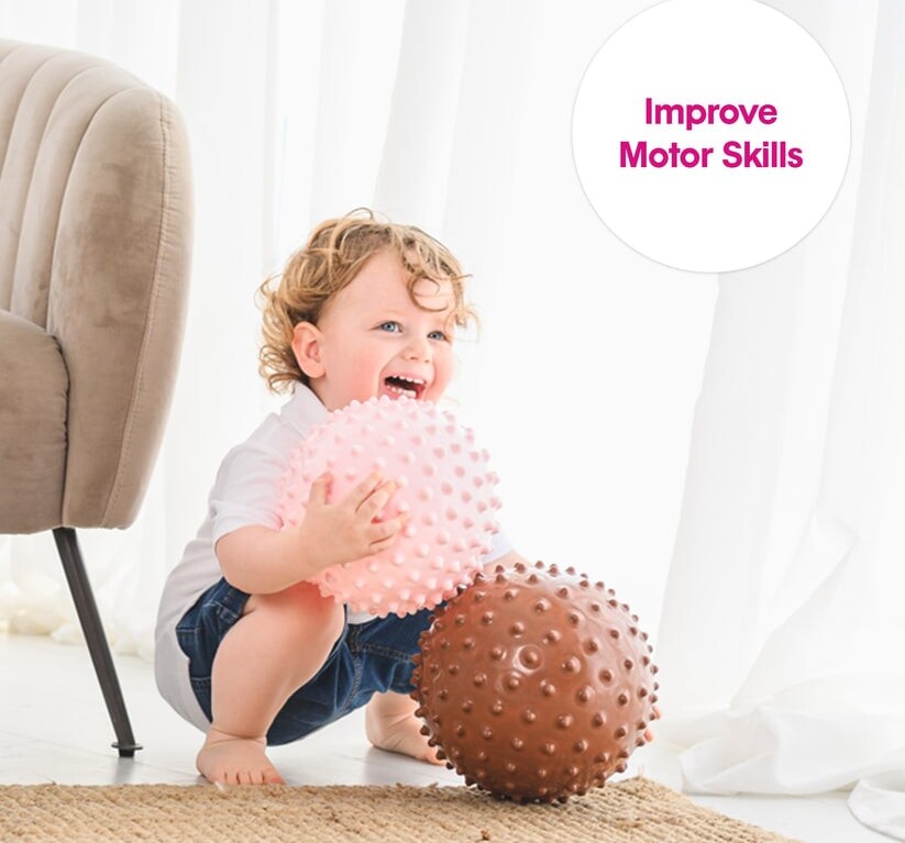 Edushape - Sansebold - Original Sensory Ball Boho Chic - Lyserød