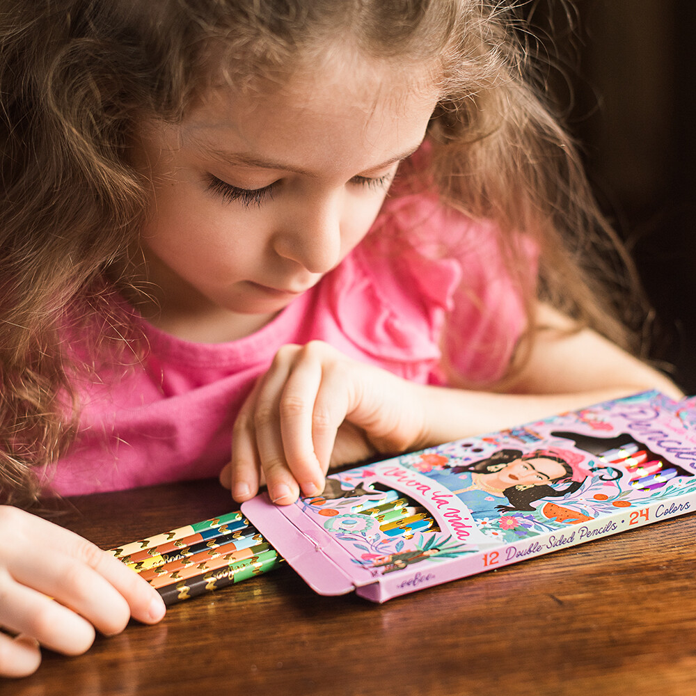 Farveblyanter - Dobbeltsidet - Viva La Vida - 12 Stk - Eeboo