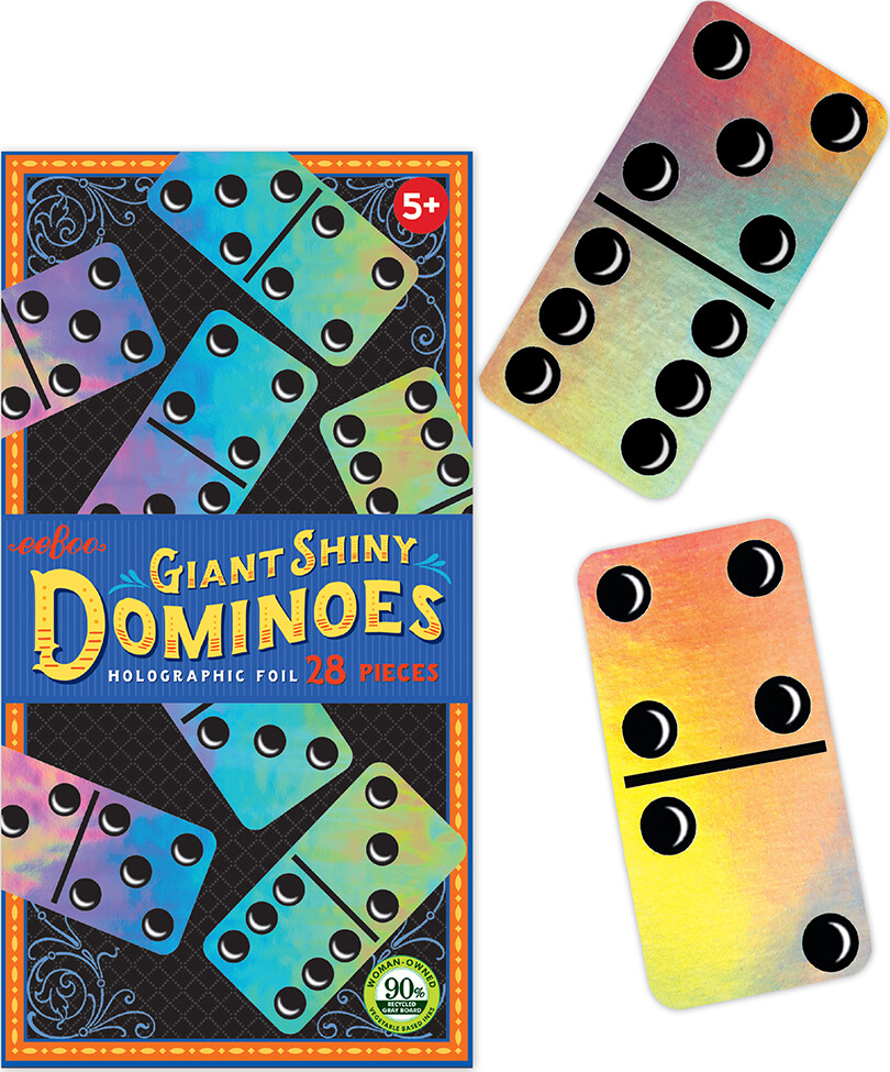 Eeboo - Kæmpe Domino Spil - 28 Skinnende Brikker