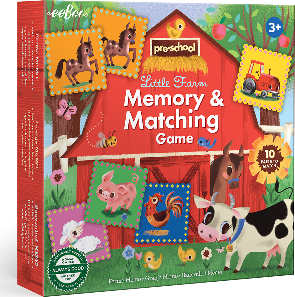 Eeboo - Little Farm - Memory Matching Game - Huskespil