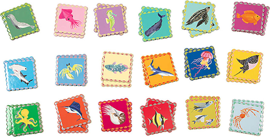 Eeboo - Memory Vendespil - Havet - 36 Kort