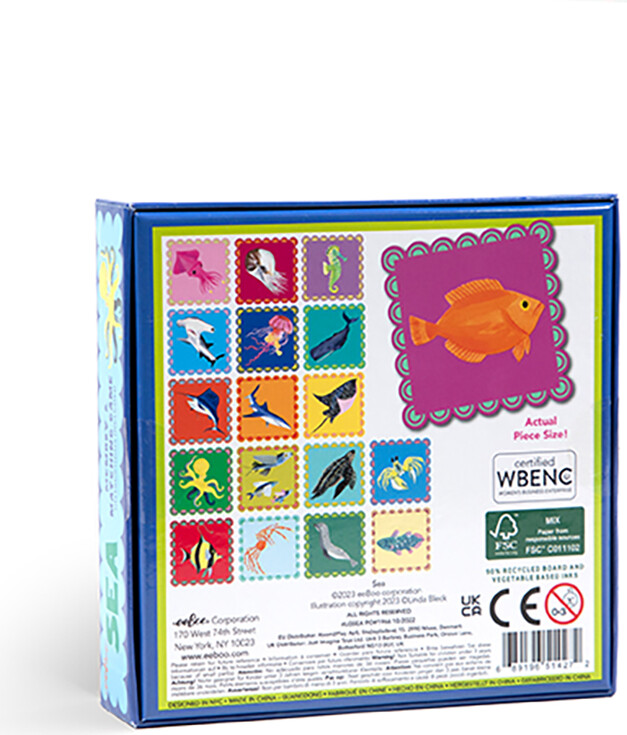 Eeboo - Memory Vendespil - Havet - 36 Kort