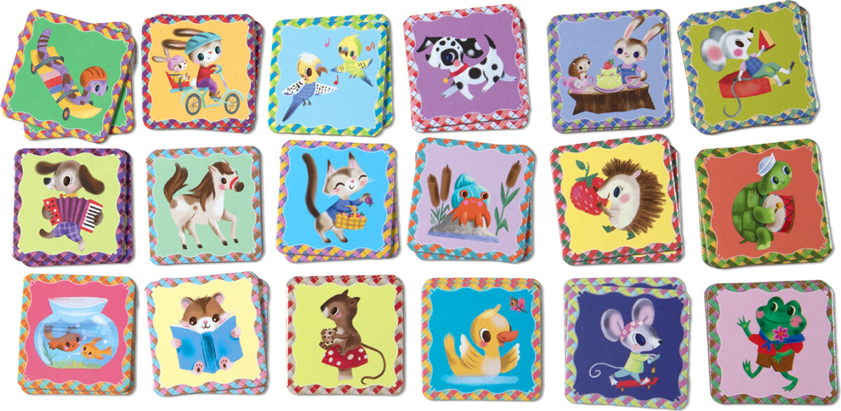 Eeboo - Little Pets Memory Matching Game - Kæledyr Huskespil