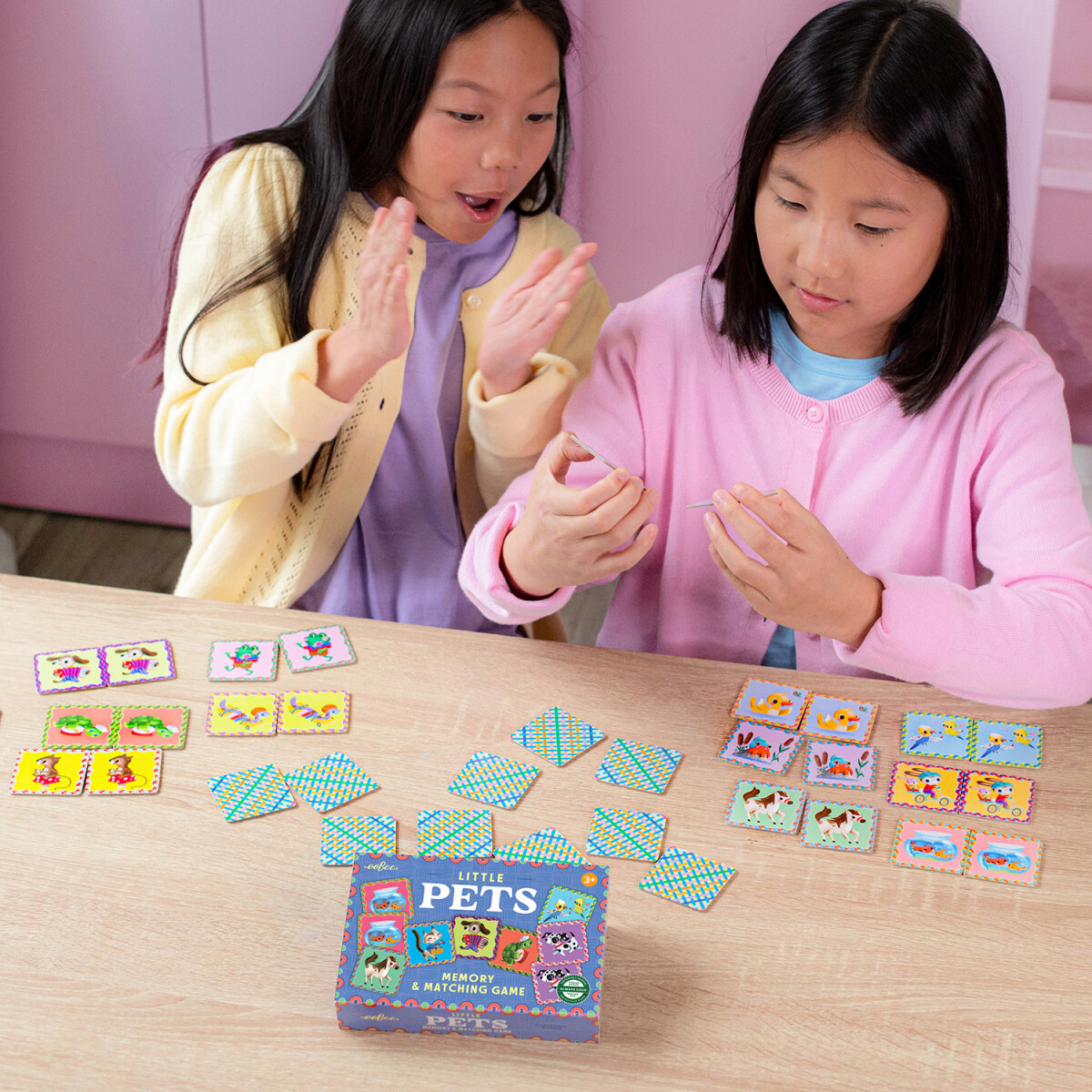 Eeboo - Little Pets Memory Matching Game - Kæledyr Huskespil