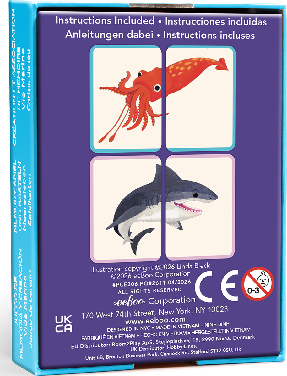 Eeboo - Sea Live - Memory Match Make - Huskespil