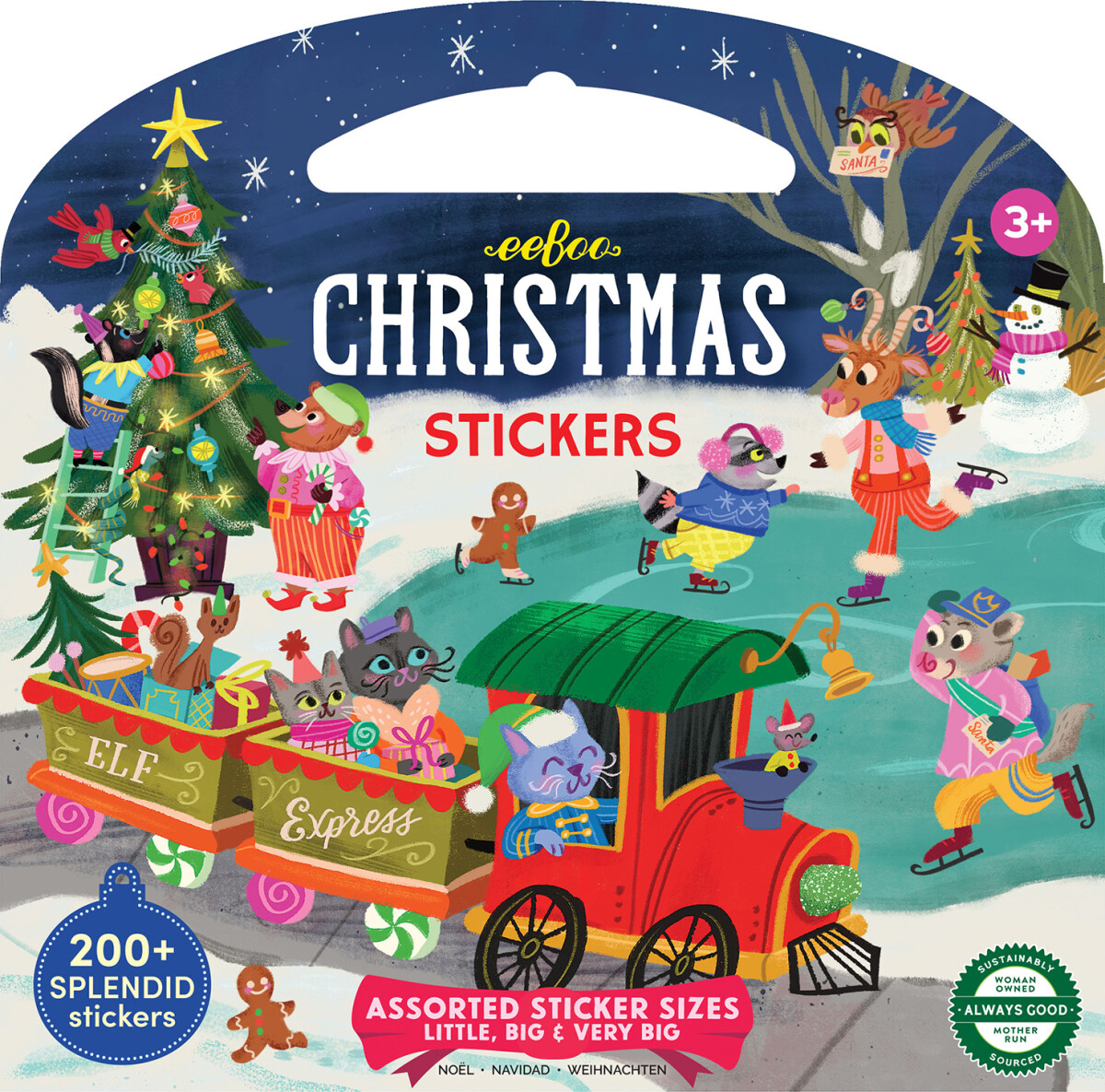 Eeboo - Christmas Stickers - Over 200 Juleklistermærker