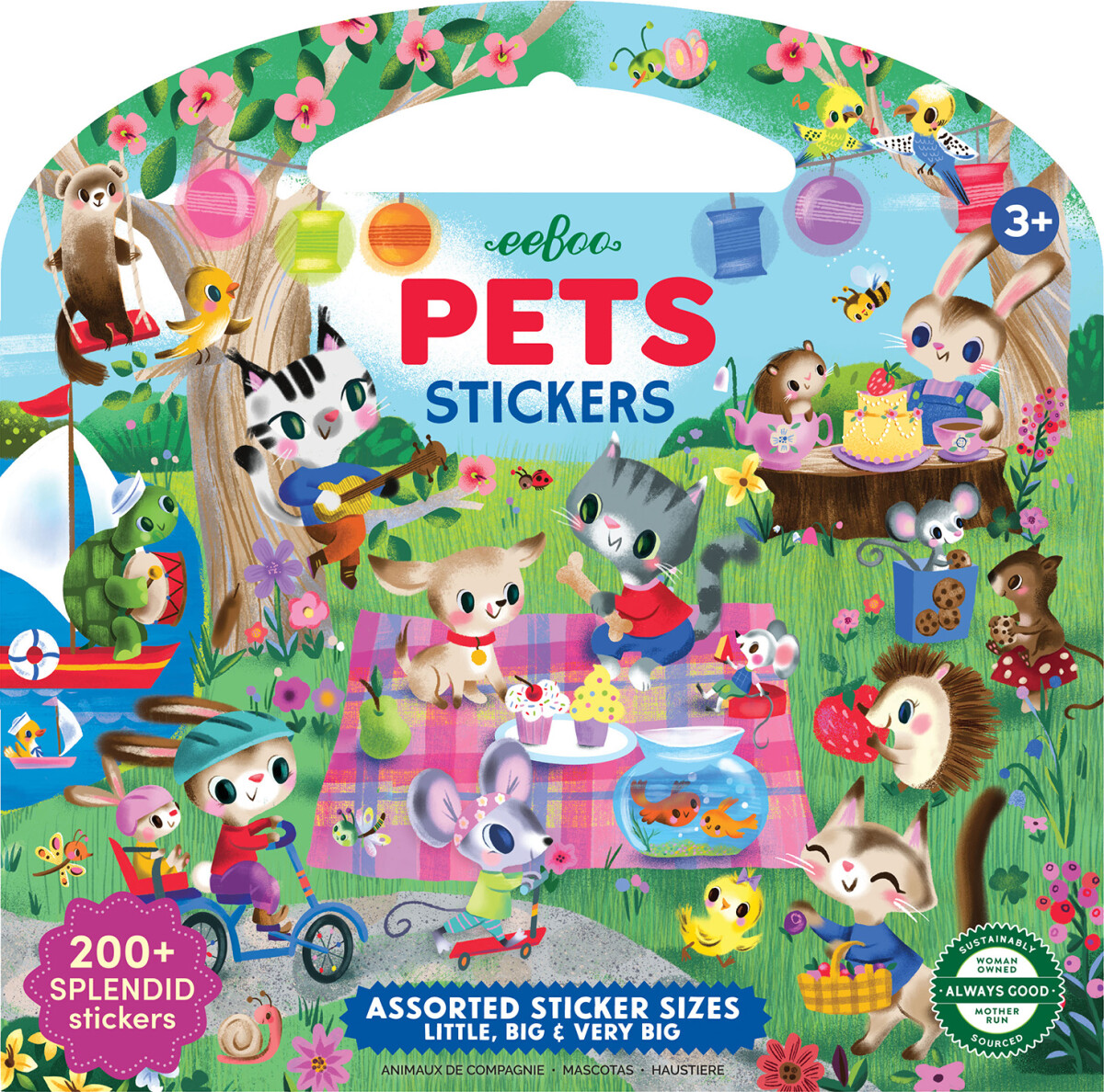 Eeboo - Pets Stickers - Over 200 Klistermærker - Kæledyr