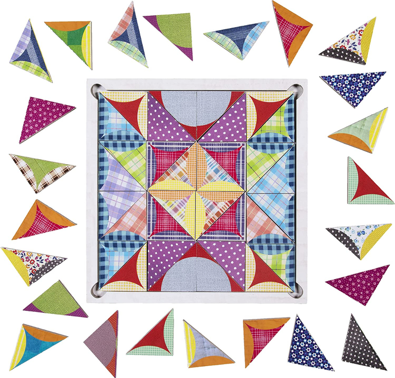 Eeboo - Patchwork Spil - 64 Dobbeltsidede Brikker
