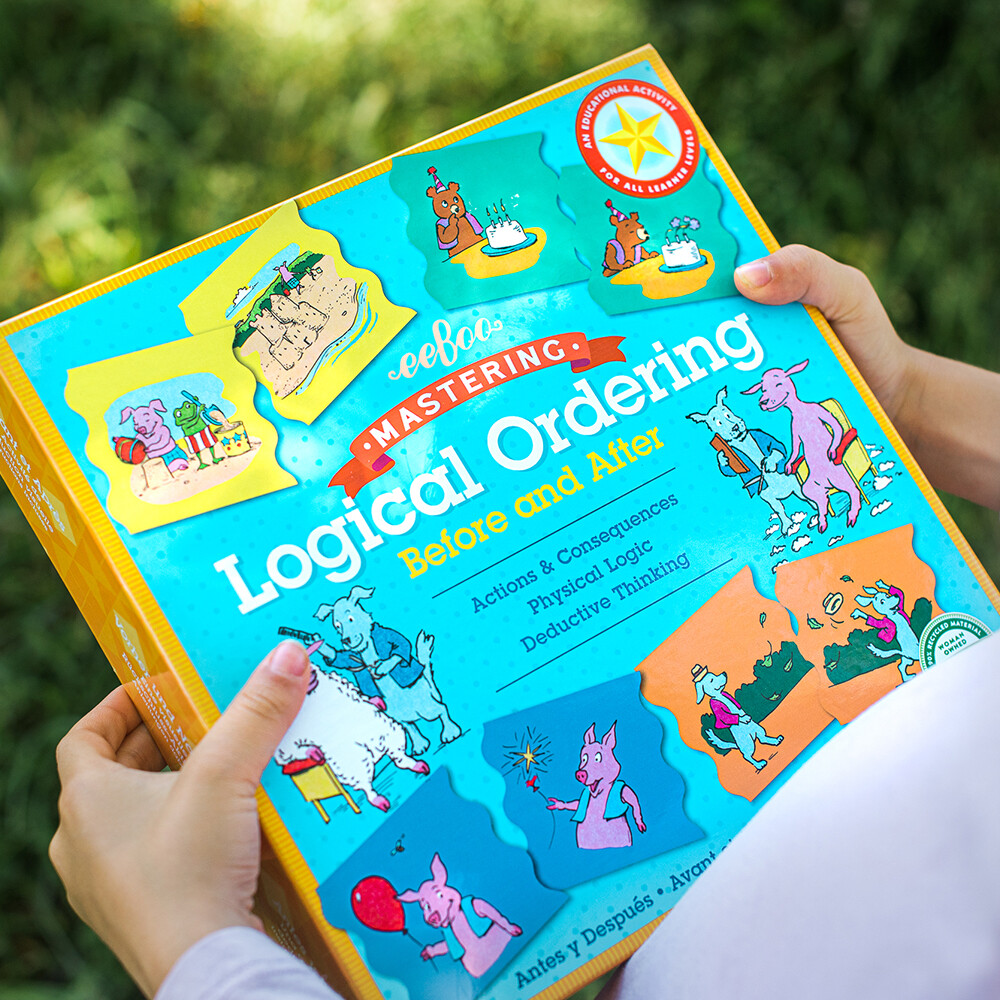 Eeboo - Logik Spil Til Børn - Logisk Rækkefølge - 48 Brikker