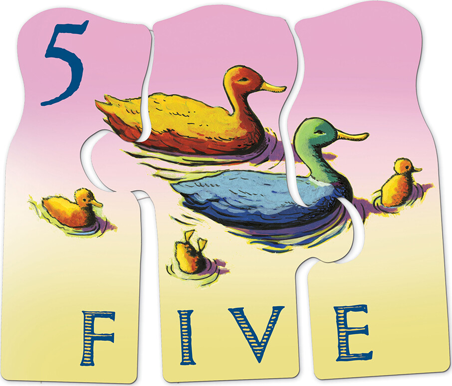 Eeboo - Puslespil Til Børn - Tal På Engelsk - 10X3 Brikker