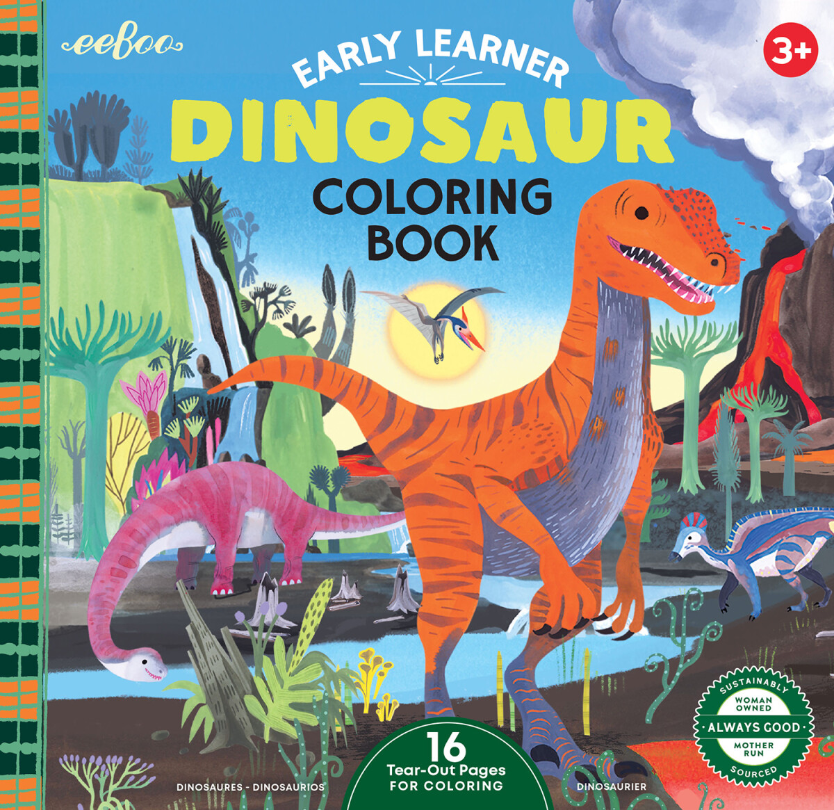 Eeboo - Early Learner Dinosaur Coloring Book - 32 Sider Malebog
