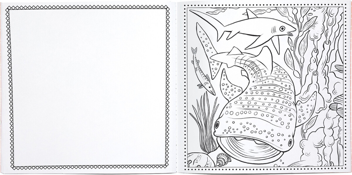 Eeboo - Early Learner Sea Life Coloring Book - 32 Sider Malebog