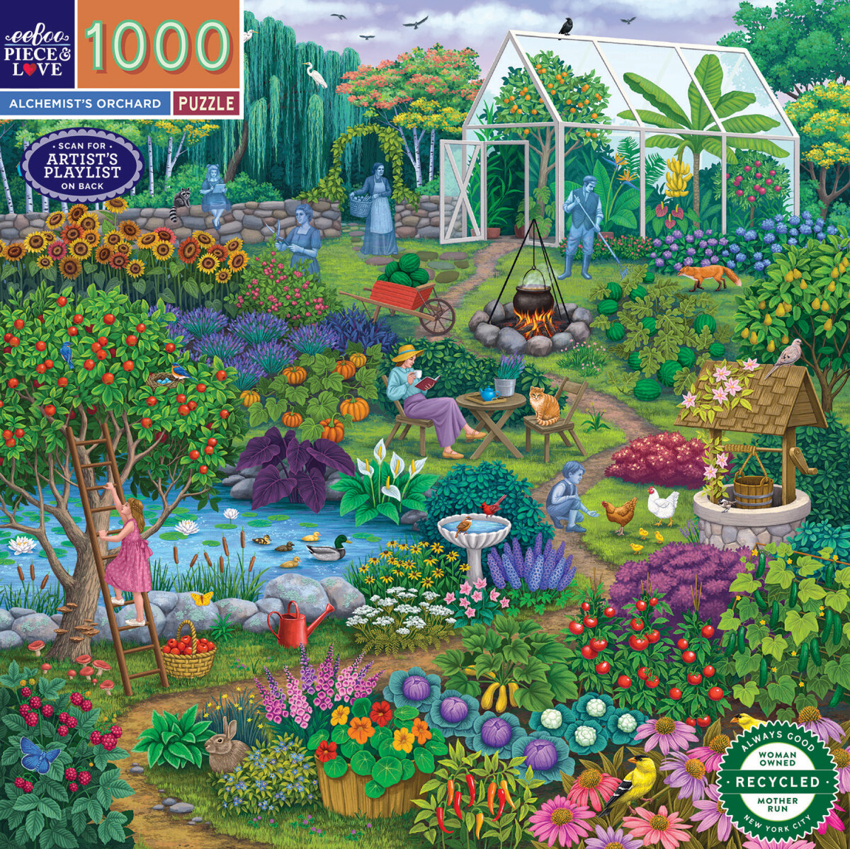 Eeboo Puslespil - 1000 Brikker - Alchemist S Orchard