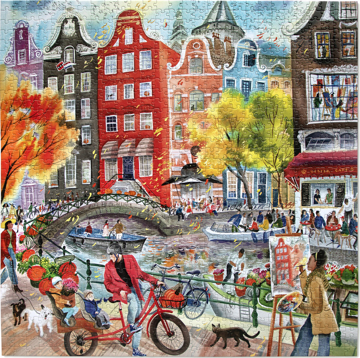 Eeboo - Artists In Amsterdam Puzzle - 1000 Brikker - Puslespil