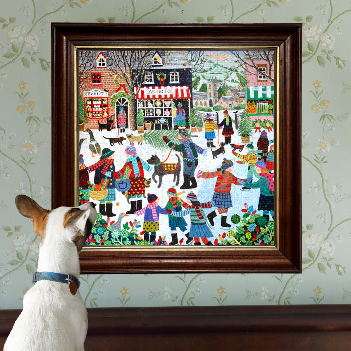 Eeboo Puslespil - Christmas In The Square - 1000 Brikker