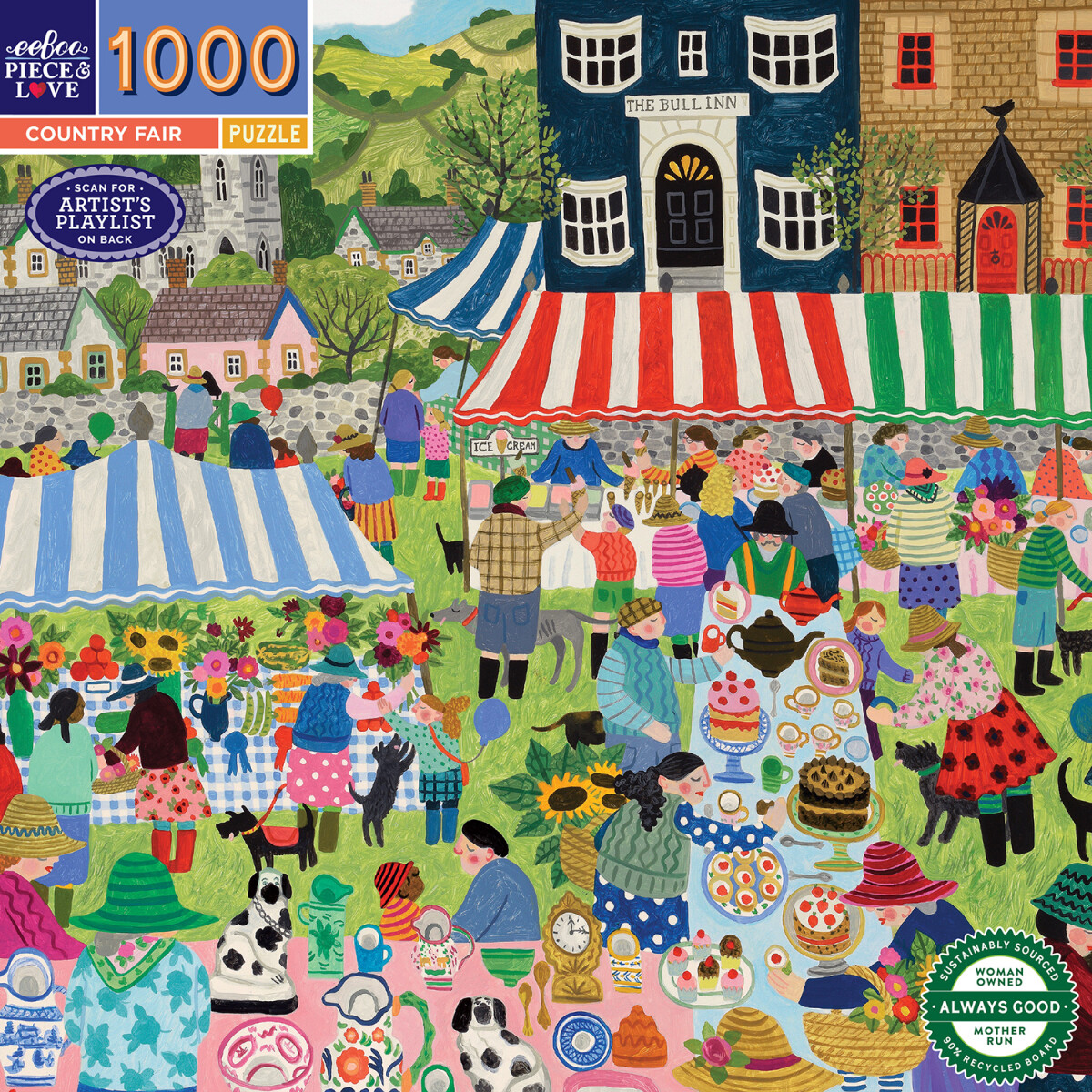 Eeboo - Country Fair Puzzle - 1000 Brikker - Puslespil