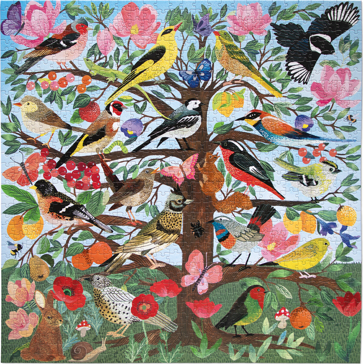 Eeboo - French Medieval Songbirds Puzzle - 1000 Brikker - Puslespil
